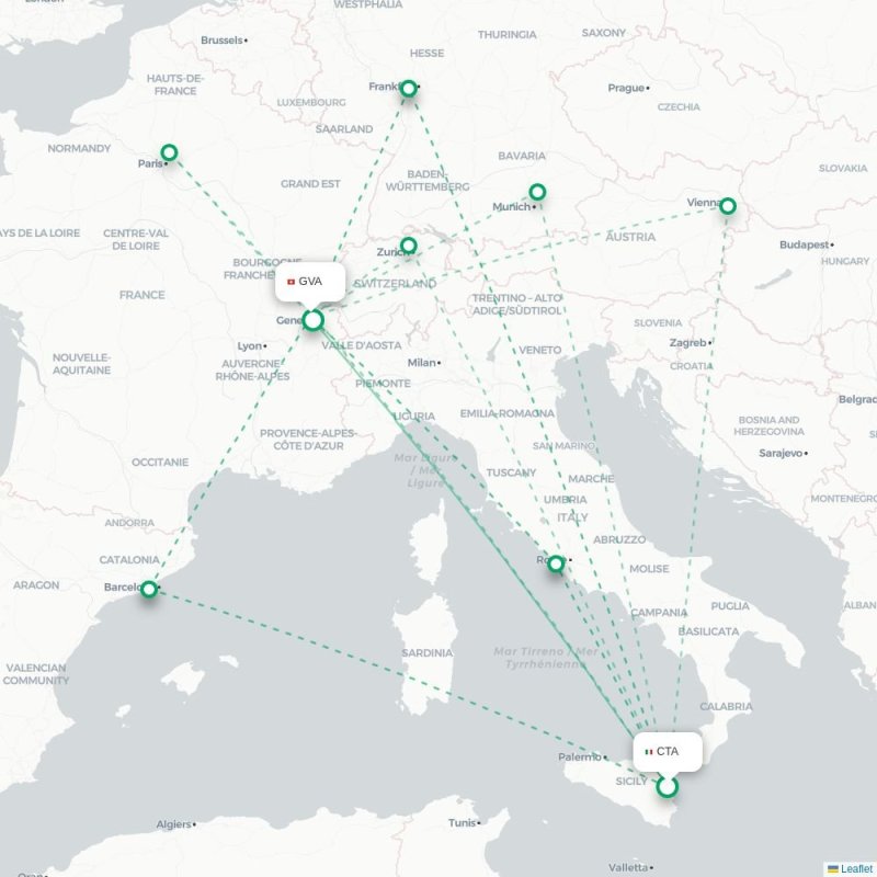 CTA - GVA route map