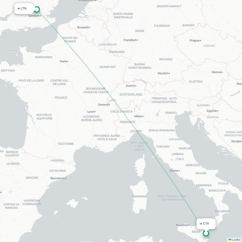CTA - LTN route map