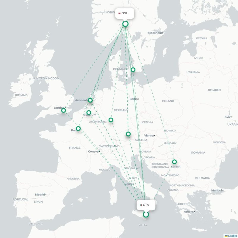 CTA - OSL route map