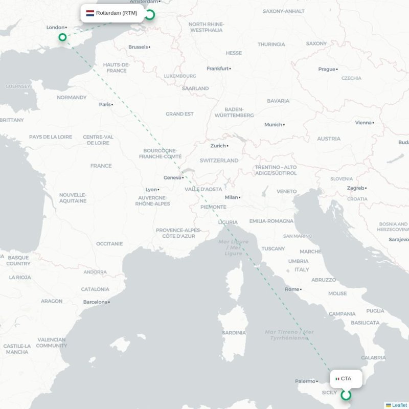 CTA - RTM route map