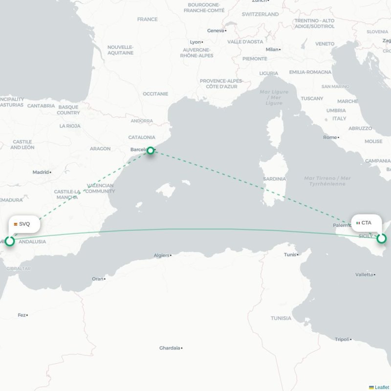 CTA - SVQ route map
