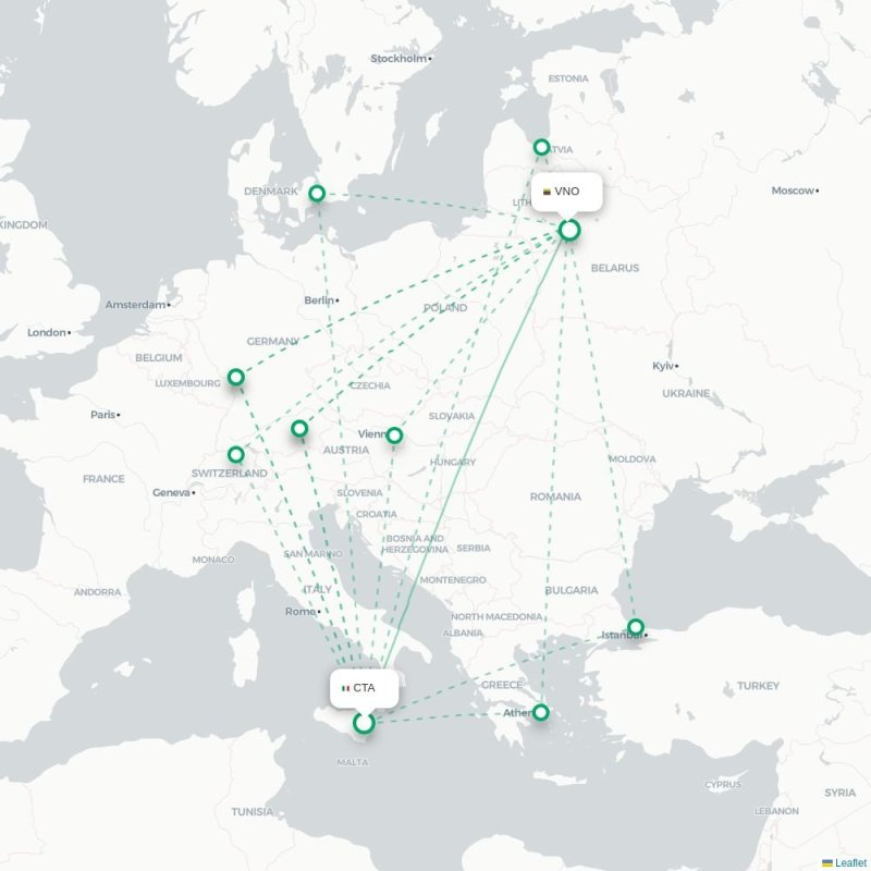 CTA - VNO route map