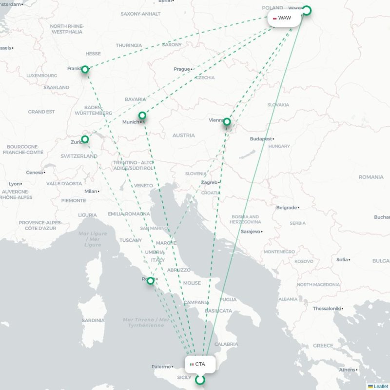 CTA - WAW route map