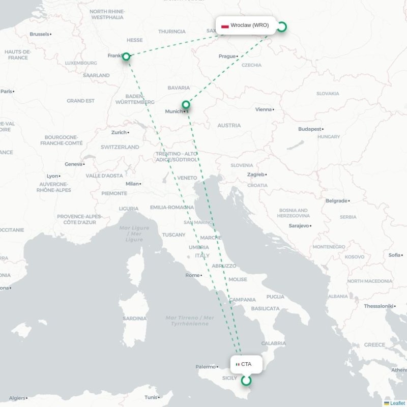 CTA - WRO route map