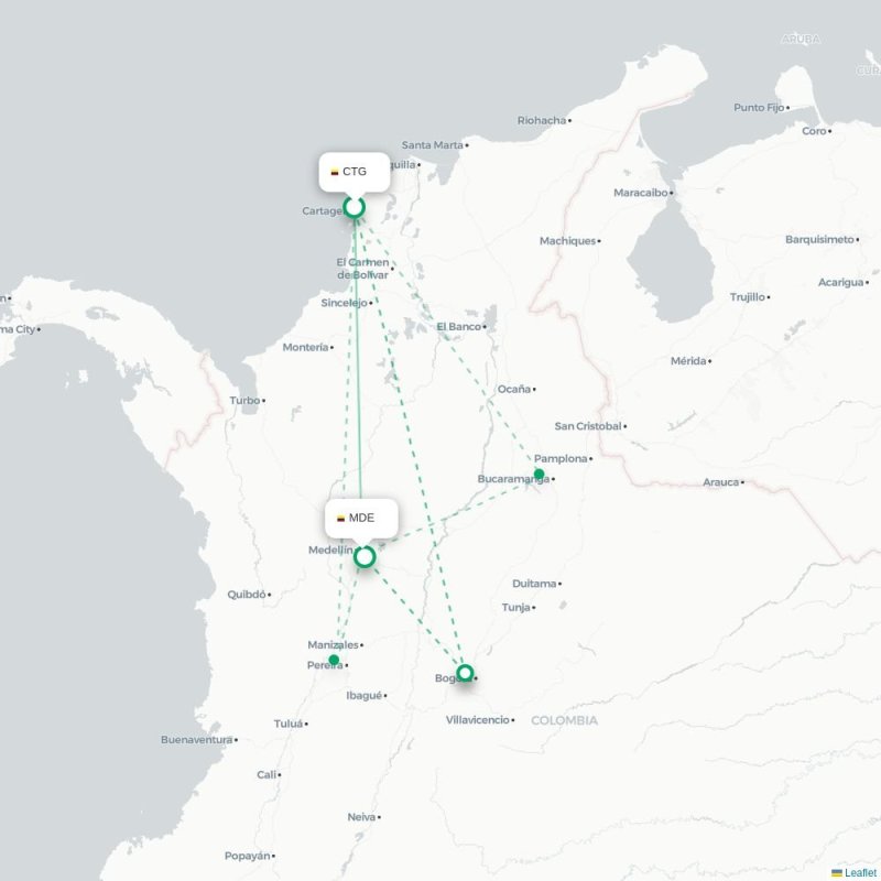 CTG - MDE route map