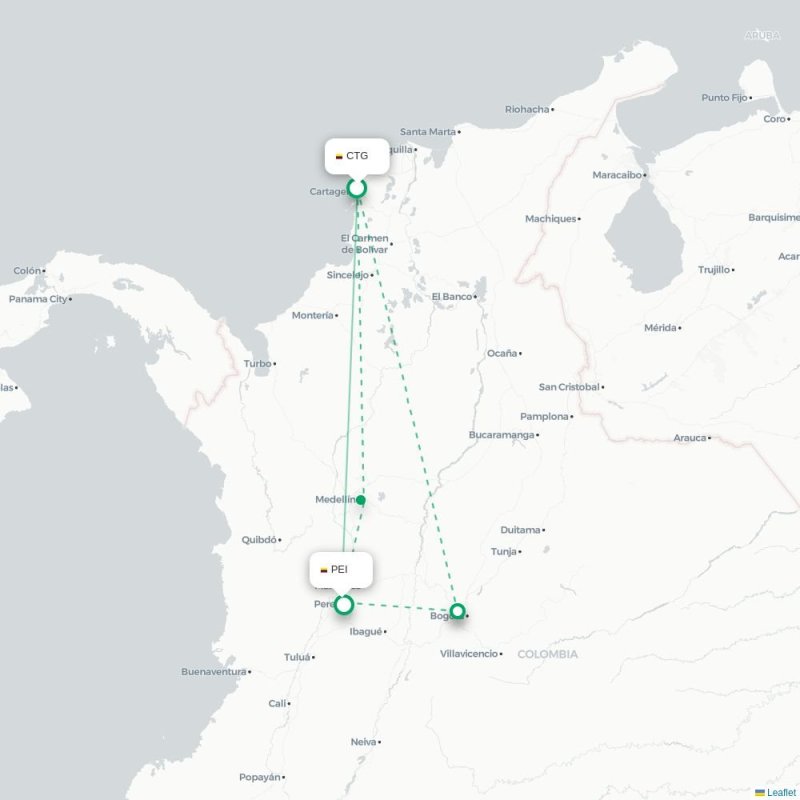 CTG - PEI route map