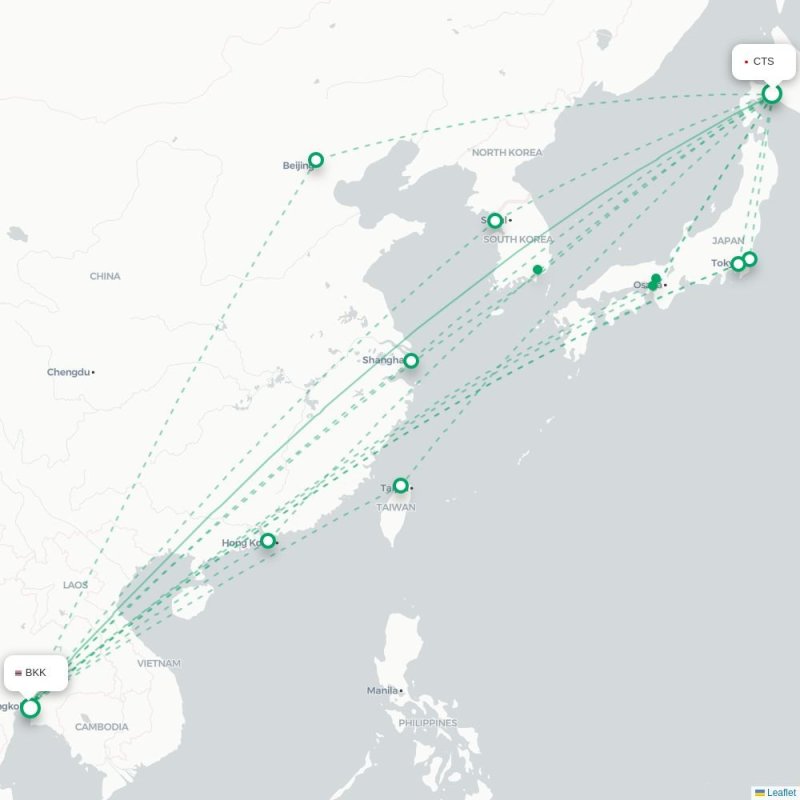 CTS - BKK route map