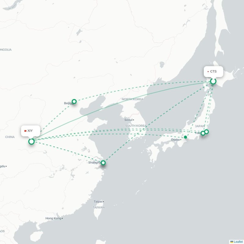 CTS - XIY route map