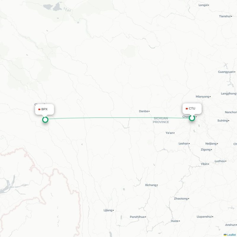 CTU - BPX route map