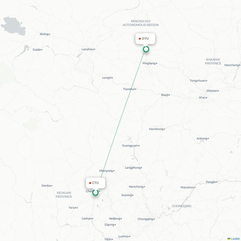 CTU - GYU route map