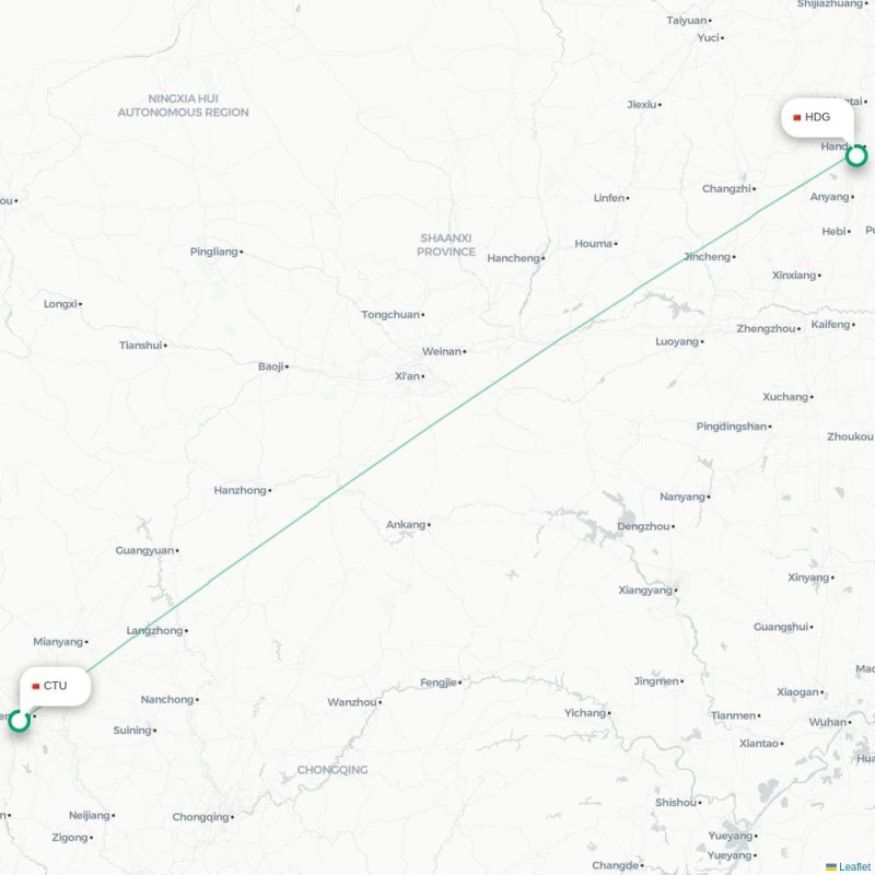 CTU - HDG route map