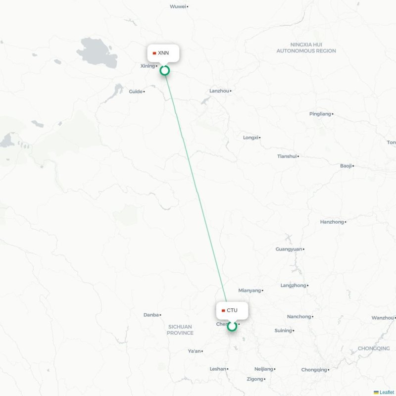 CTU - XNN route map