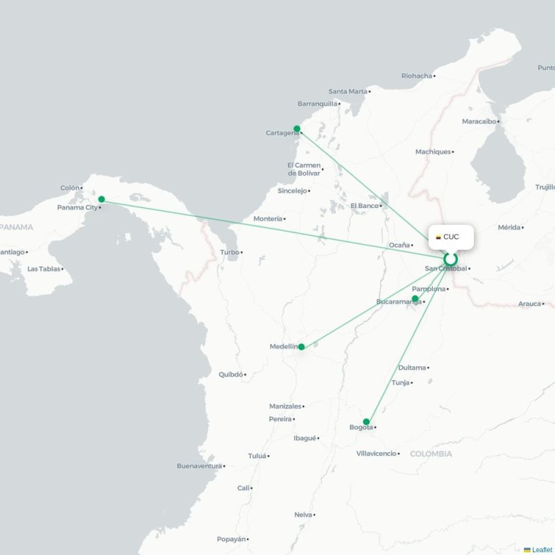 CUC - MDE route map