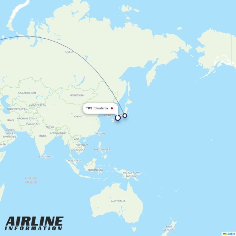 CUR - AMS route map