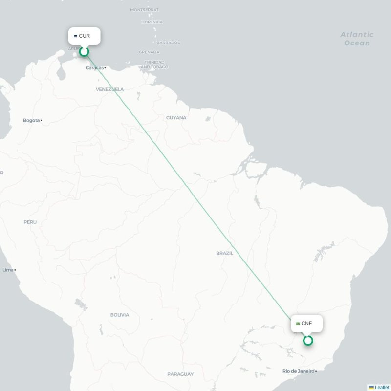 CUR - CNF route map