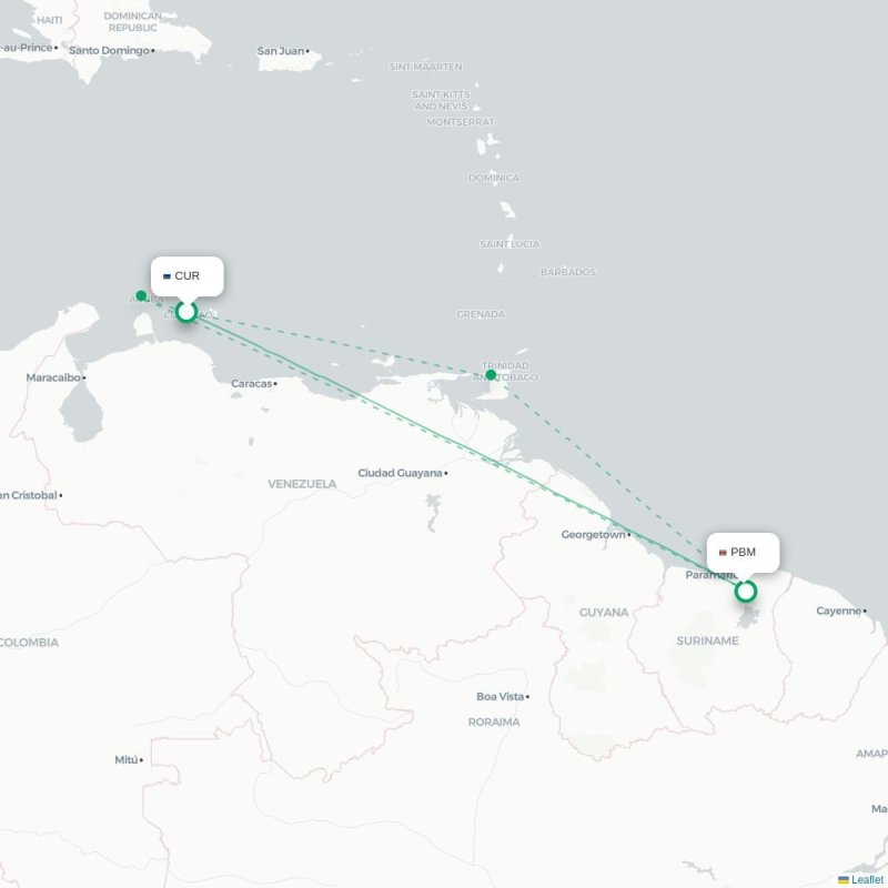 CUR - PBM route map