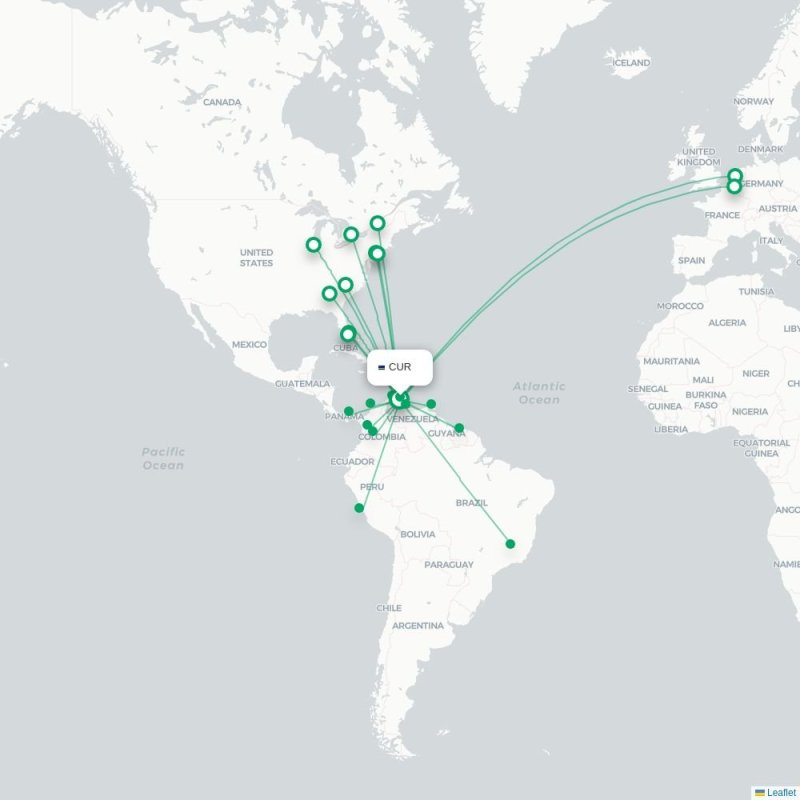 CUR - JBQ route map