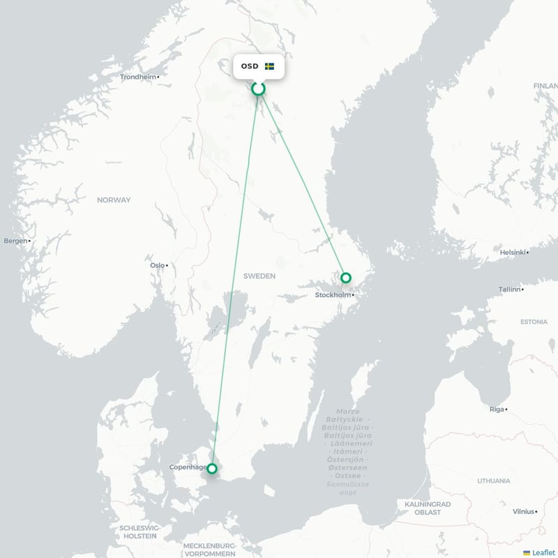 Route map Corvo  CVU airport