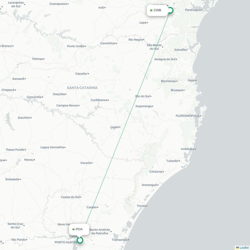 CWB - POA route map