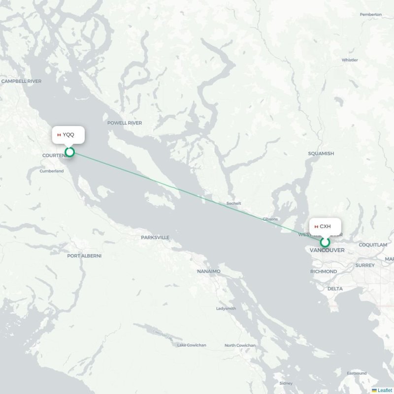 CXH - YQQ route map