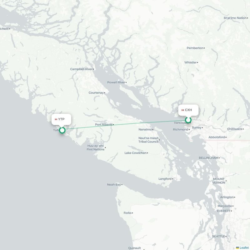 CXH - YTP route map