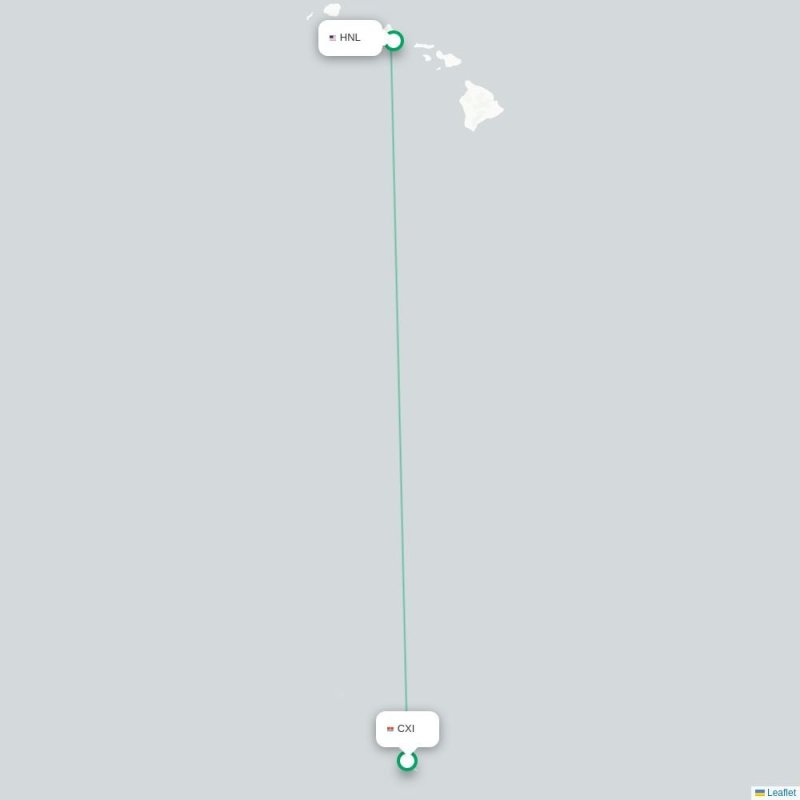 CXI - HNL route map