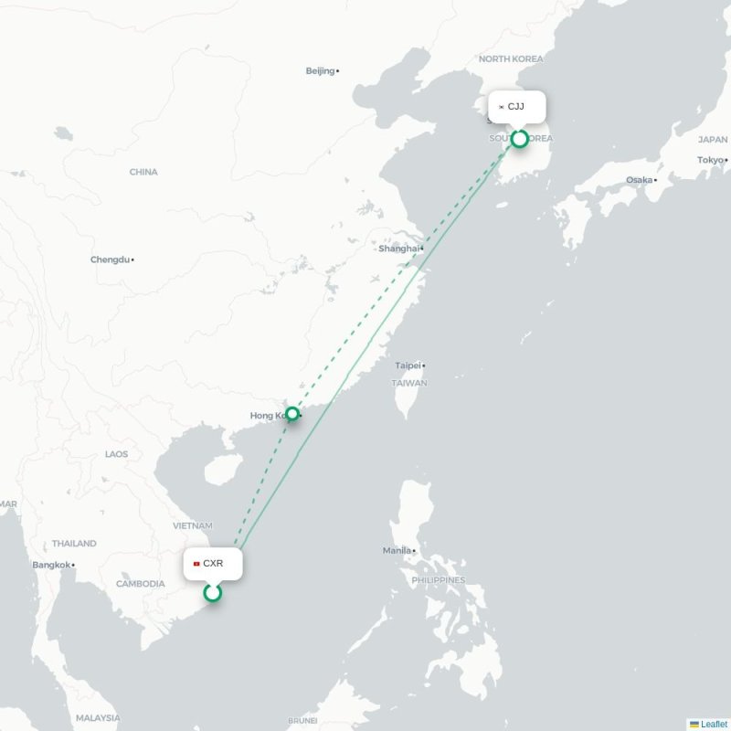 CXR - CJJ route map
