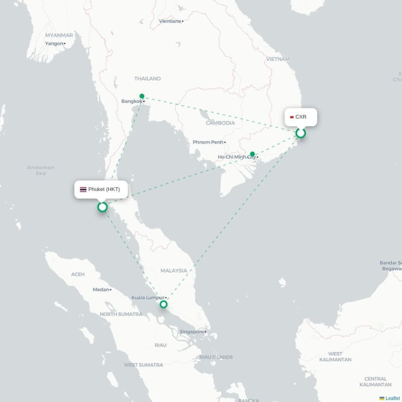 CXR - HKT route map
