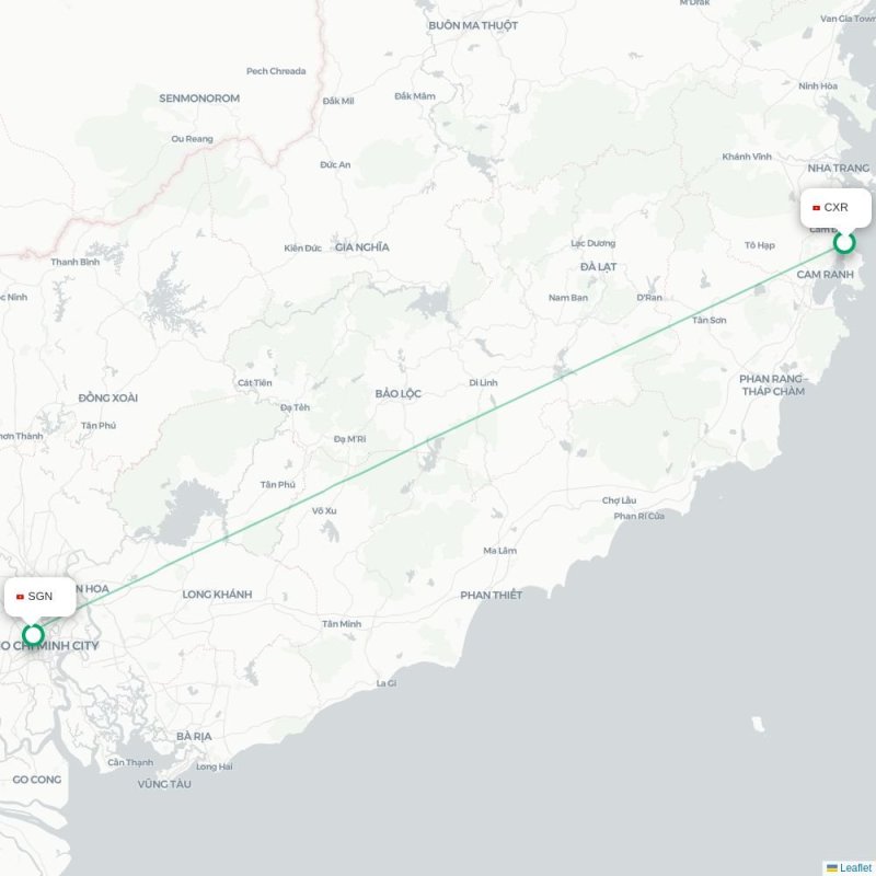 CXR - SGN route map