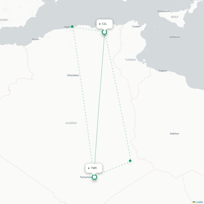 CZL - TMR route map