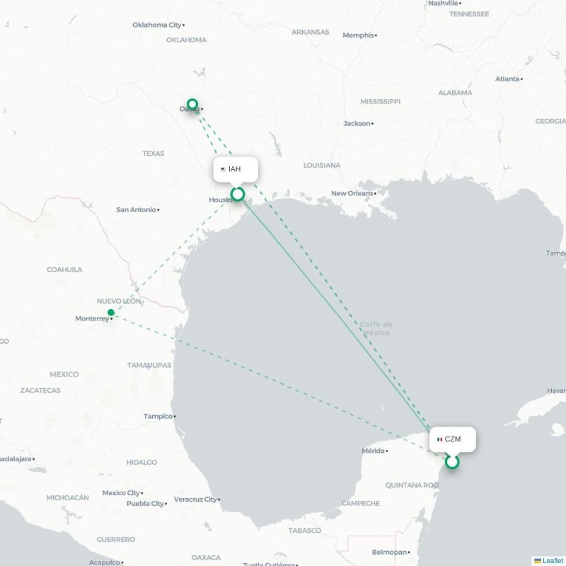 CZM - IAH route map