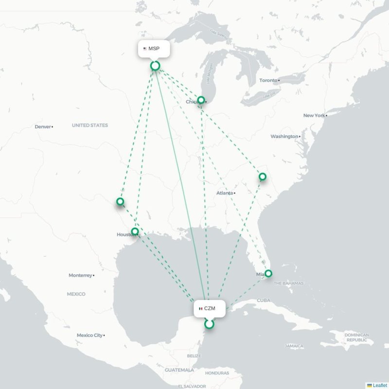 CZM - MSP route map