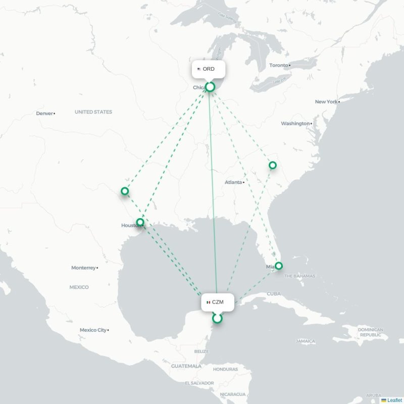 CZM - ORD route map