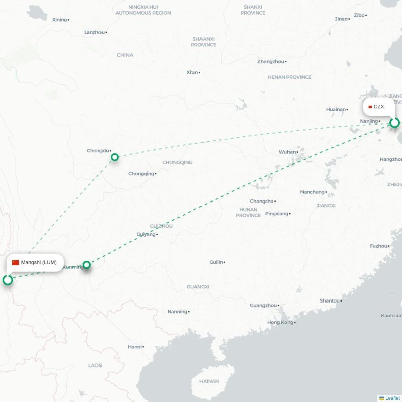 CZX - LUM route map