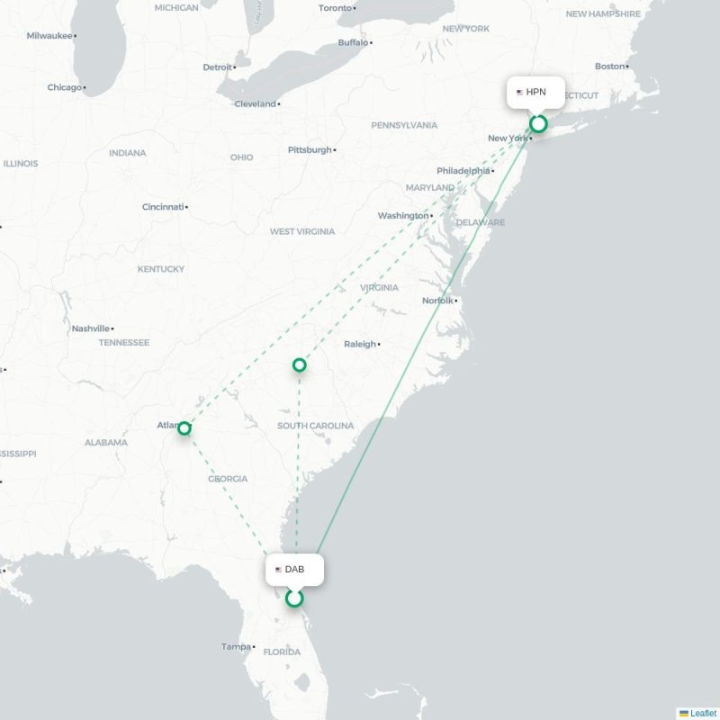 DAB - HPN route map