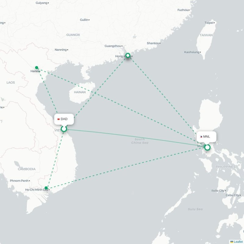 DAD - MNL route map