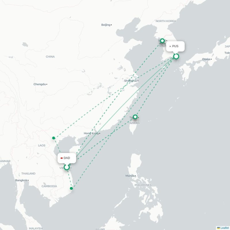 DAD - PUS route map