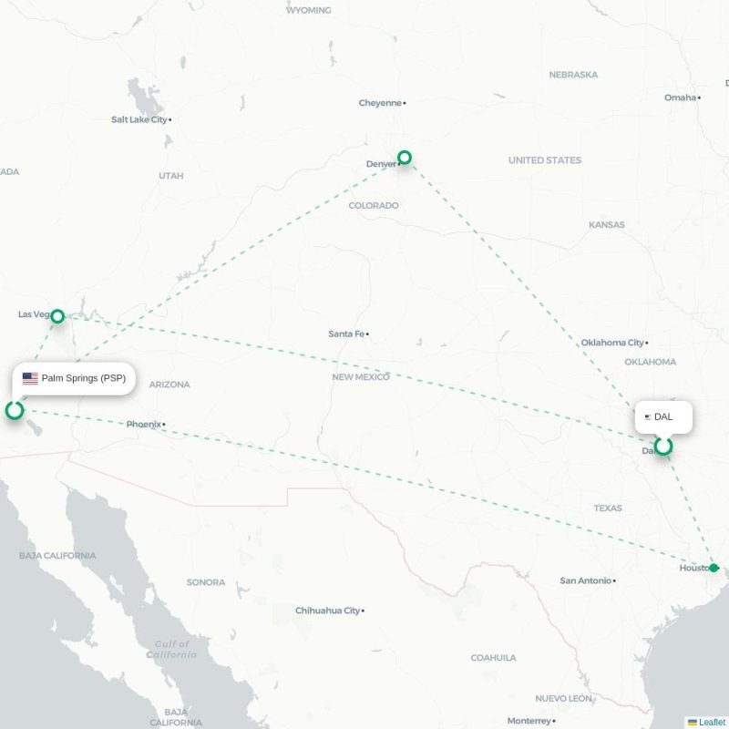 DAL - PSP route map