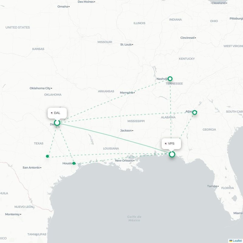 DAL - VPS route map