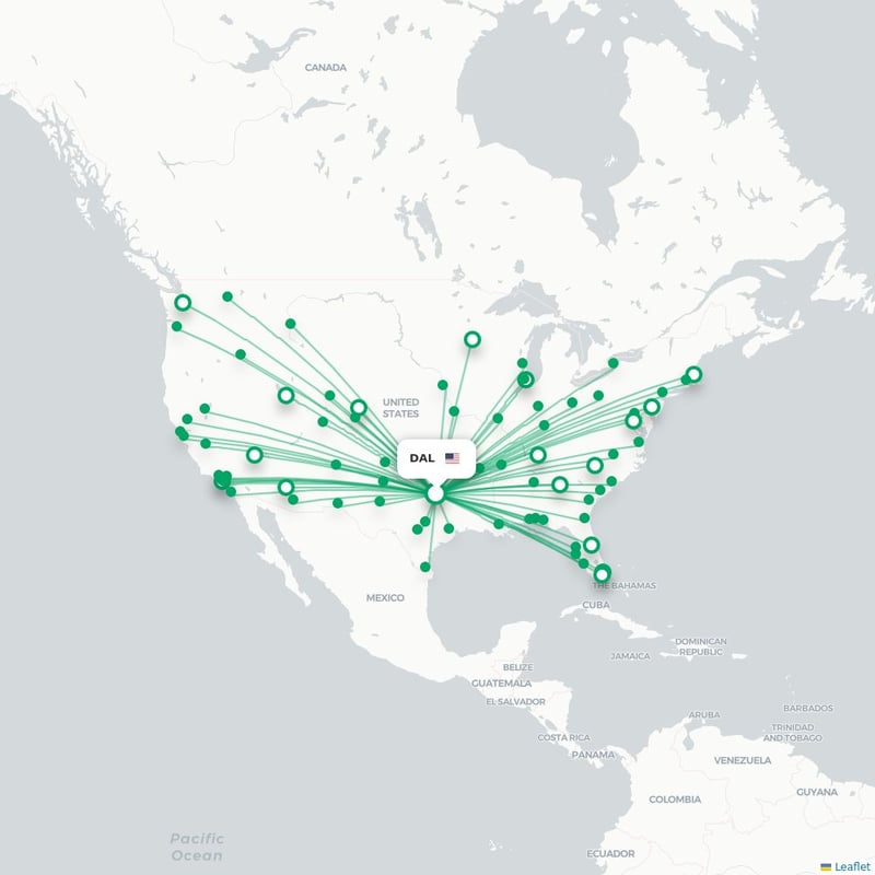 Route map Dallas  DAL 