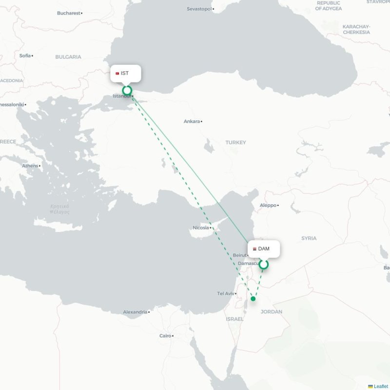 DAM - IST route map