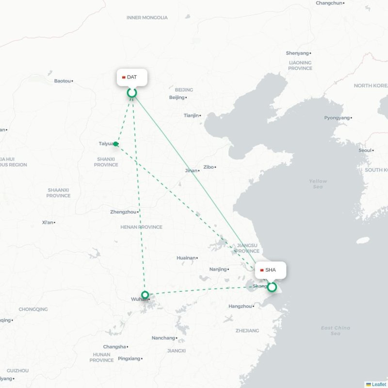 DAT - SHA route map