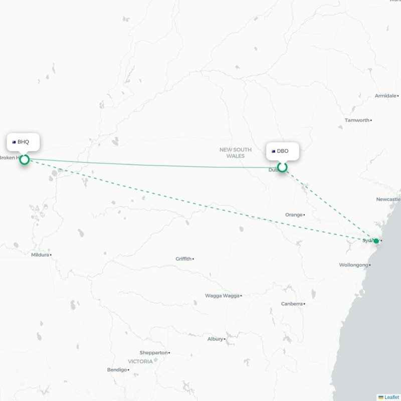 DBO - BHQ route map