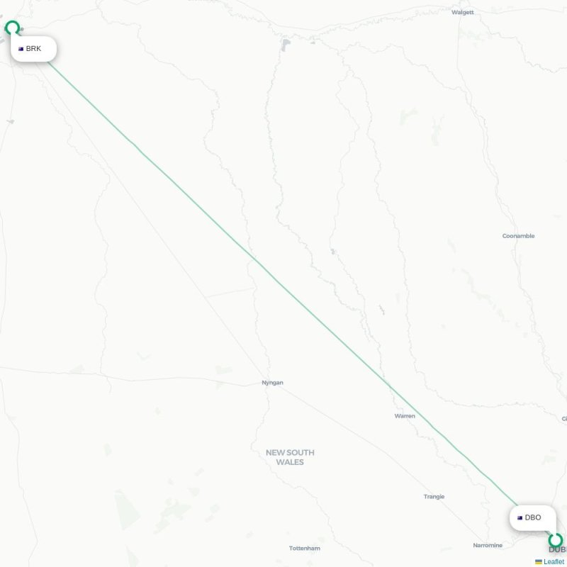 DBO - BRK route map