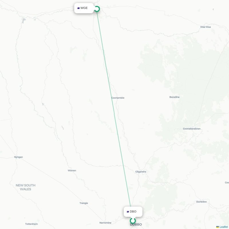DBO - WGE route map