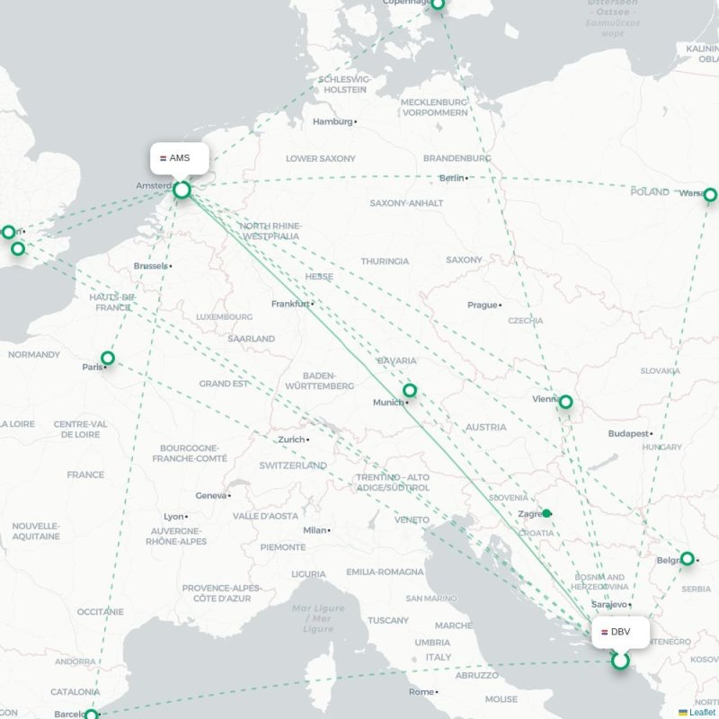DBV - AMS route map