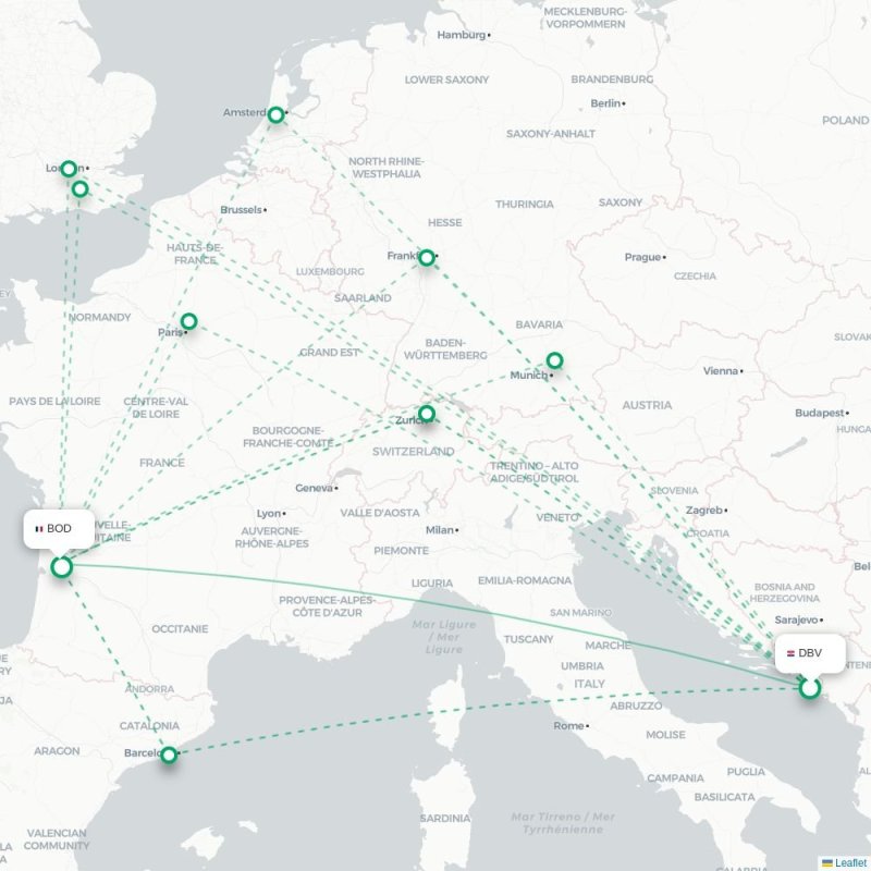 DBV - BOD route map