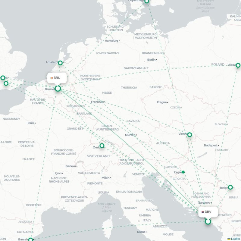 DBV - BRU route map