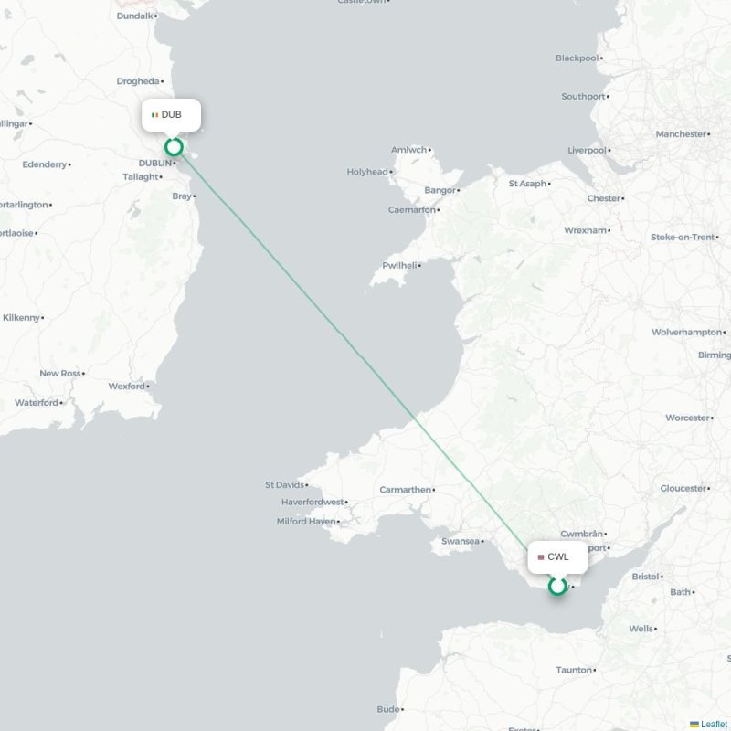 DBV - DUB route map