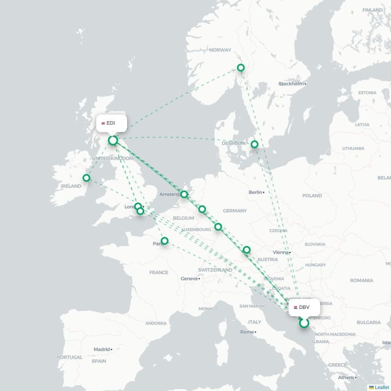 DBV - EDI route map